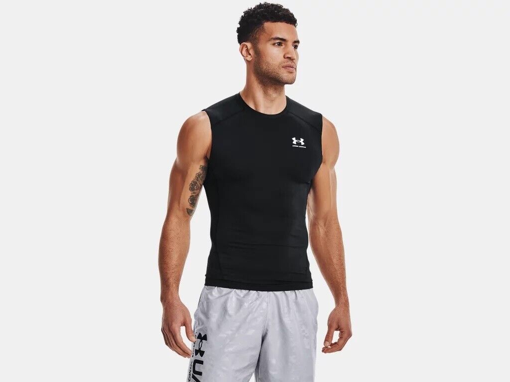 Under Armour Heatgear Compression Tank Top Royal/Taxi 1271335-400 - Free  Shipping at LASC