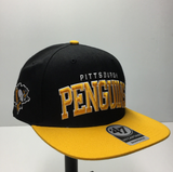 2024 Pittsburgh Penguins '47 Brand NHL Script Captain Adjustable Snapback Hat