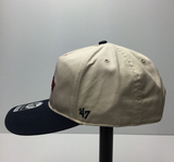 Boston Red Sox '47 Brand MLB Natural Base Knock Adjustable Snapback Hat