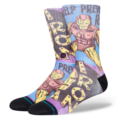 Stance Socks Marvel X Iron Man " Prevent Rust"  Large Men's 9-13