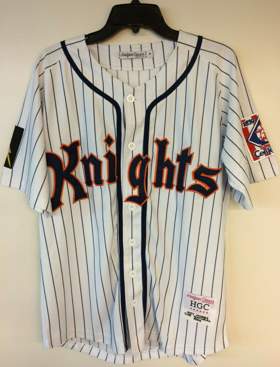 Vintage Roy Hobbs #9 New York Knights The Natural Baseball Jerseys White  Sewn