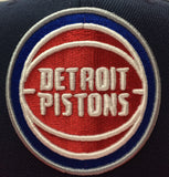2022 Detroit Pistons Mitchell & Ness NBA Snapback Hat 2Tone Flat Brim Cap