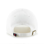 Boston Red Sox B '47 Brand WHITE MLB Clean Up Adjustable Strapback Hat Dad Cap