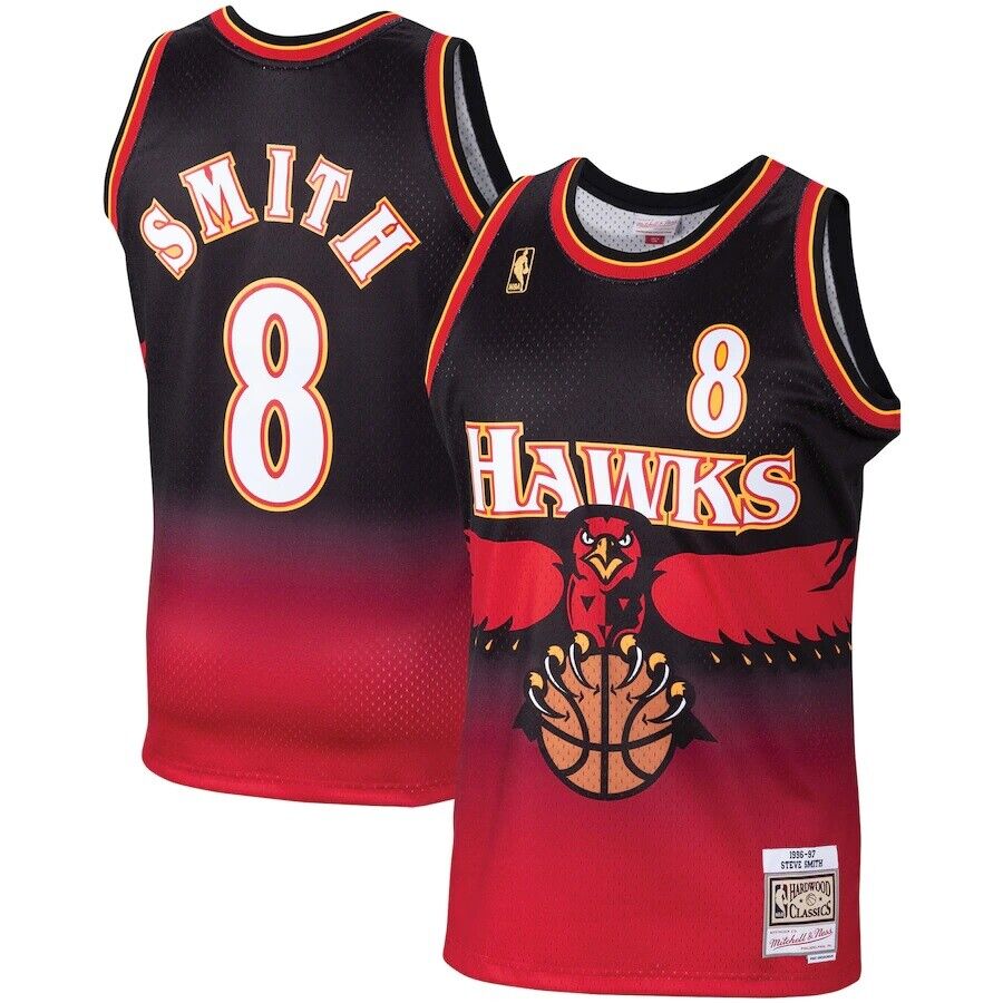 Steve Smith Atlanta Hawks #8 Mitchell & Ness NBA 1996-1997