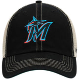 Miami Marlins ’47 Brand Mesh Clean Up Trucker Strapback Hat Dad Cap