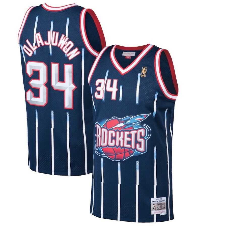 Hakeem Olajuwon Houston Rockets #34 Mitchell & Ness NBA Authentic