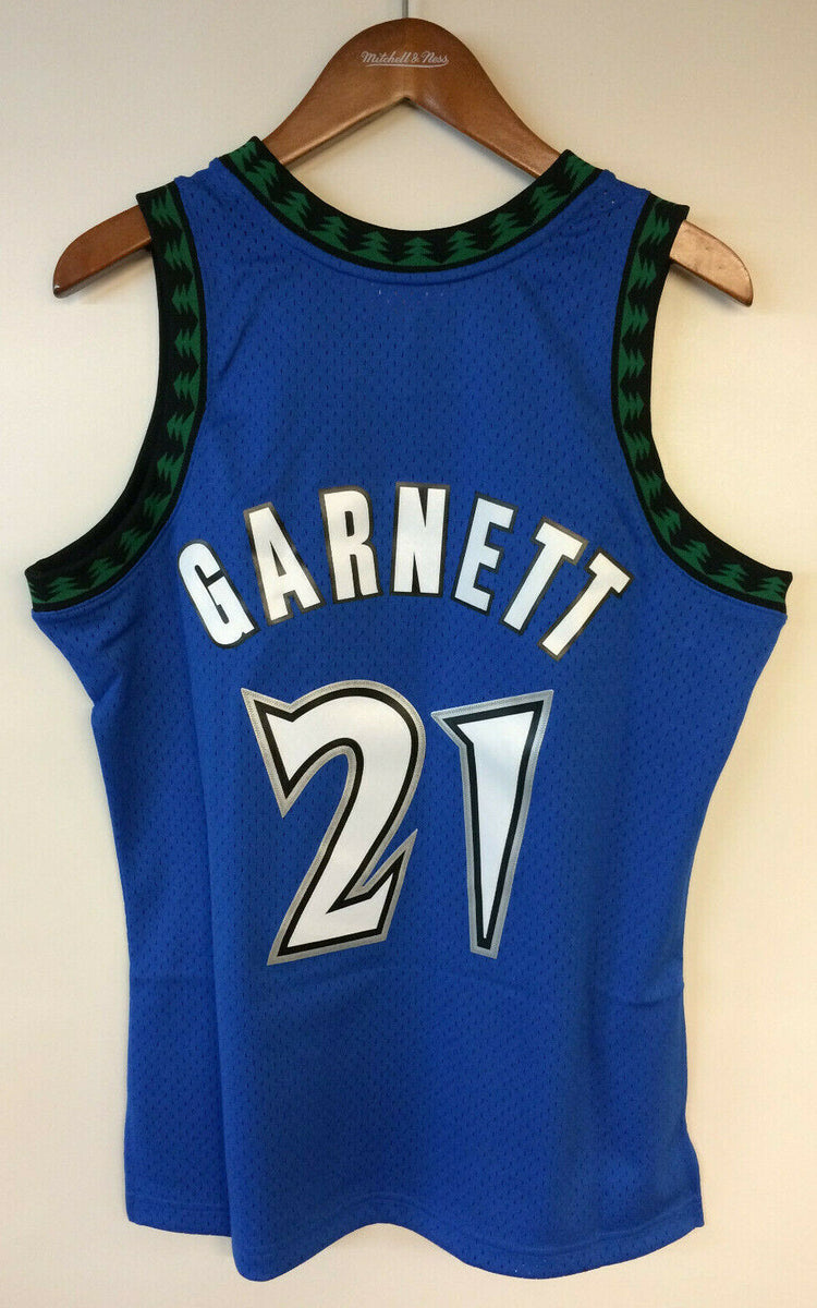 US$ 26.00 - 2003-04 Timberwolves GARNETT #21 Blue Retro Top Quality Hot  Pressing NBA Jersey - m.