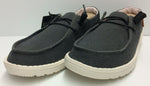 Hey Dude Wendy Chambray Off Black Lightweight Slip On Casual Women's Shoes Comfy