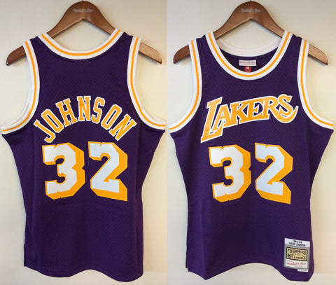 Magic Johnson Los Angeles Lakers LA Mitchell & Ness NBA Authentic Jersey Earvin
