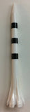 2 3/4" Champ Plastic Fly Tees Black Striped White My-Hite Golf Tees 2.75 Length