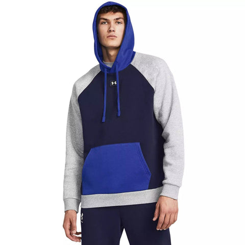 2024 Under Armour Men's UA Rival Fleece Colorblock Hoodie Hooded Sweatshirt