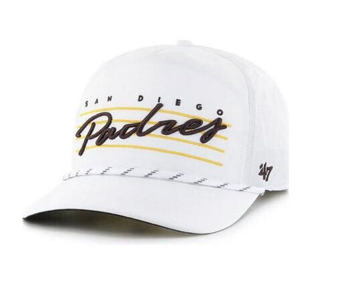 San Diego Padres '47 Brand MLB Rope Hitch Adjustable Snapback Hat White