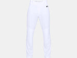 Under Armour Men's White UA Utility Relaxed Fit Open Bottom Adult Baseball Pants