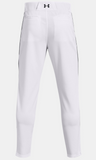 2023 Under Armour Men's White  Black Piped UA Utility Fit Adult Baseball Pants
