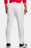 2023 Under Armour Men's White W/ Red Piped UA Utility Fit Adult Baseball Pants