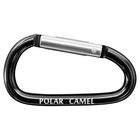 Polar Camel Premium Water Bottle Carabiner Black Or Gray Water Bottle Clip 3.75"