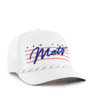 2024 NEW YORK METS WHITE DOWNBURST 47 HITCH ADJUSTABLE SNAPBACK