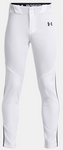 2023 Under Armour Youth Boys White w/ Black Piped UA Utility Baseball Pants