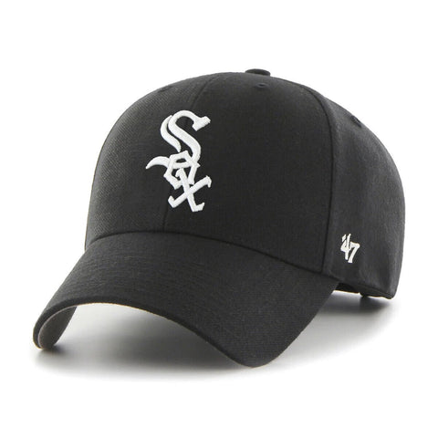 Chicago White Sox '47 Brand MLB MVP Adjustable Strapback Hat Black