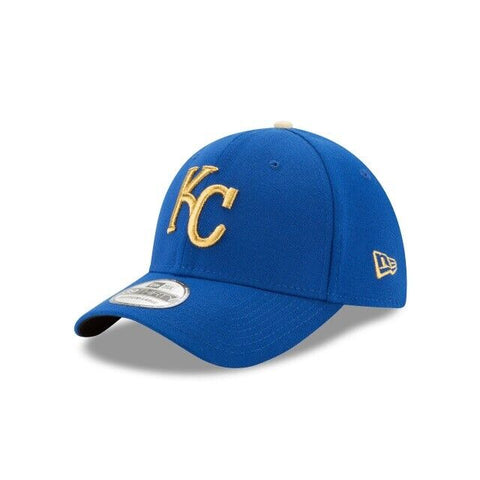 2023 Kansas City Royals New Era 39THIRTY MLB Gold Logo Stretch Flex Cap Hat