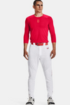 2023 Under Armour Men's White W/ Red Piped UA Utility Fit Adult Baseball Pants