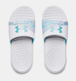 Under Armour Girl's UA Ansa Graphic Fixed Strap Slides Sandals Many Sizes Colors