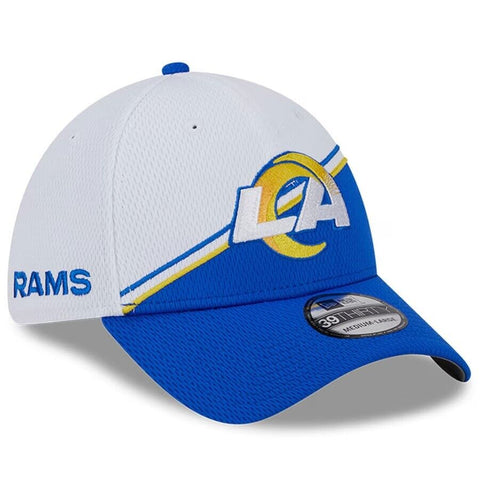 2023 Los Angeles Rams New Era 39THIRTY NFL Sideline On-Field Cap Flex Hat