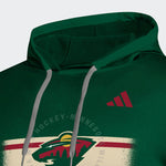 2023 Adidas Minnesota Wild Team Issue Pullover Green Hoodie