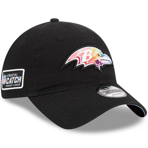 2023 Baltimore Ravens New Era NFL Crucial Catch 9TWENTY Black Adjustable Hat