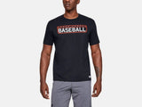 Under Armour Mens UA Baseball Lock Up Logo Short Sleeve Graphic T-Shirt SS Tee