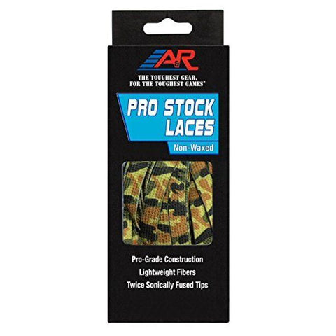 A&R Pro Stock Hockey Skate Laces Unwaxed Lightweight Laces USA, Camo, and Skulls