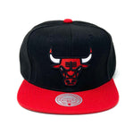 2022 Chicago Bulls Mitchell & Ness NBA Snapback Hat 2Tone Black/Red Adjust Cap