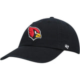 Arizona Cardinals '47 Brand NFL Clean Up Adjustable Strapback Hat Dad Cap Black