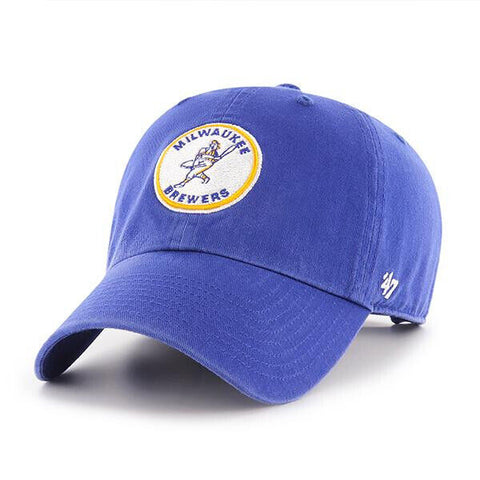 2024 Milwaukee Brewers '47 Royal Clean Up Cooperstown Adjustable Strapback