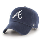 2023 Atlanta Braves 47 Brand MLB Clean Up Adjustable Strapback Hat Dad Cap Navy