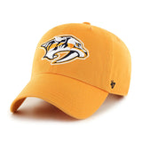 2024 NASHVILLE PREDATORS GOLD 47 CLEAN UP ADJUSTABLE STRAPBACK DAD CAP