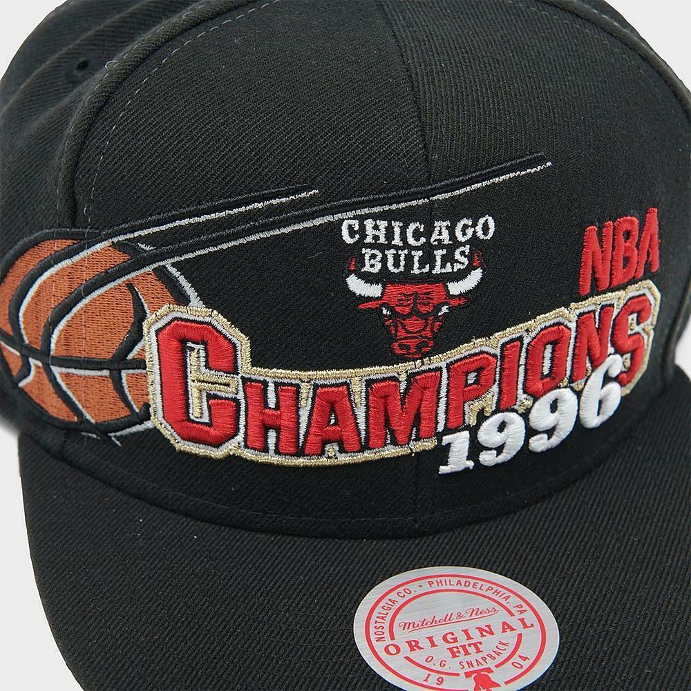Men's Mitchell & Ness Khaki Chicago Bulls 1996 NBA Finals Hardwood Classics Malibu Sunrise Fitted Hat