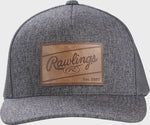 FlexFit x Rawlings Leather Patch Baseball Snapback Mesh Back Snapback Hat Cap