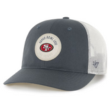 Men's San Francisco 49ers '47 Charcoal Super Bowl LVIII Patch Trucker Hat