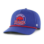 2024 BUFFALO BILLS HISTORIC ROYAL RING TONE 47 HITCH SNAPBACK ROPE HAT