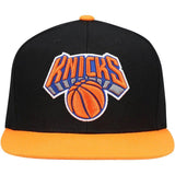 New York Knicks Mitchell & Ness NBA Snapback Hat 2Tone Flat Brim Adjustable Cap