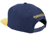 Indiana Pacers Mitchell & Ness NBA Adjustable Snapback Hat 2Tone Flat Brim Cap