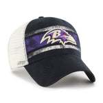2024 Baltimore Ravens '47 Interlude MVP Trucker Snapback Hat - Black/White