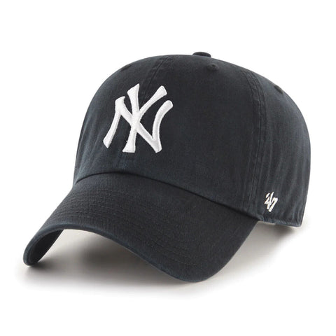 2024 NEW YORK YANKEES BLACK 47 CLEAN UP ADJUSABLE STRAPBACK DAD CAP