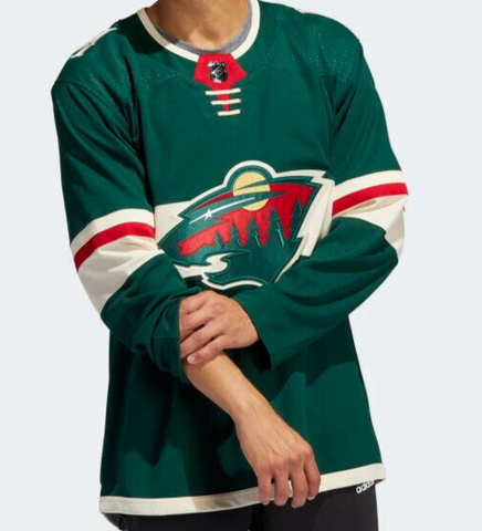 Adidas Authentic Minnesota Wild Home Green Mens Jersey Size 50 – Cowing  Robards Sports