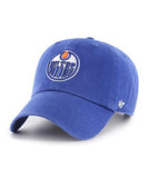 2024 EDMONTON OILERS ROYAL 47 CLEAN UP ADJUSTABLE STRAPBACK DAD CAP