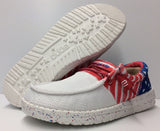 Hey Dude Wendy Sox Tri Americana Lightweight Casual Slip On Women's Shoes