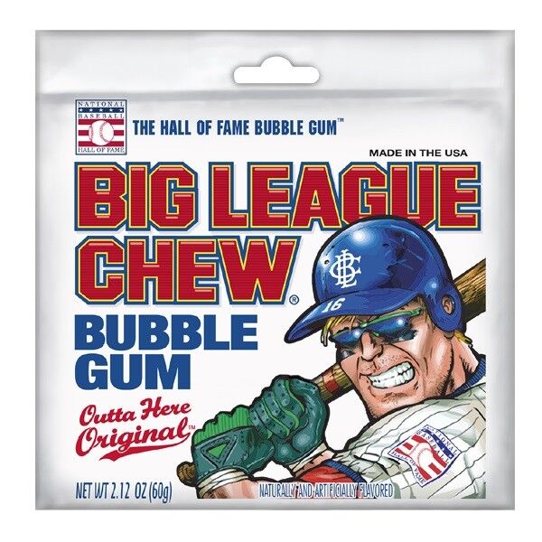 Big League Chew Bubble Gum Original Grape Sour Apple Strawberry