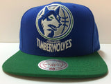 Minnesota Timberwolves Mitchell & Ness NBA Snapback Hat Hardwood Classics Cap