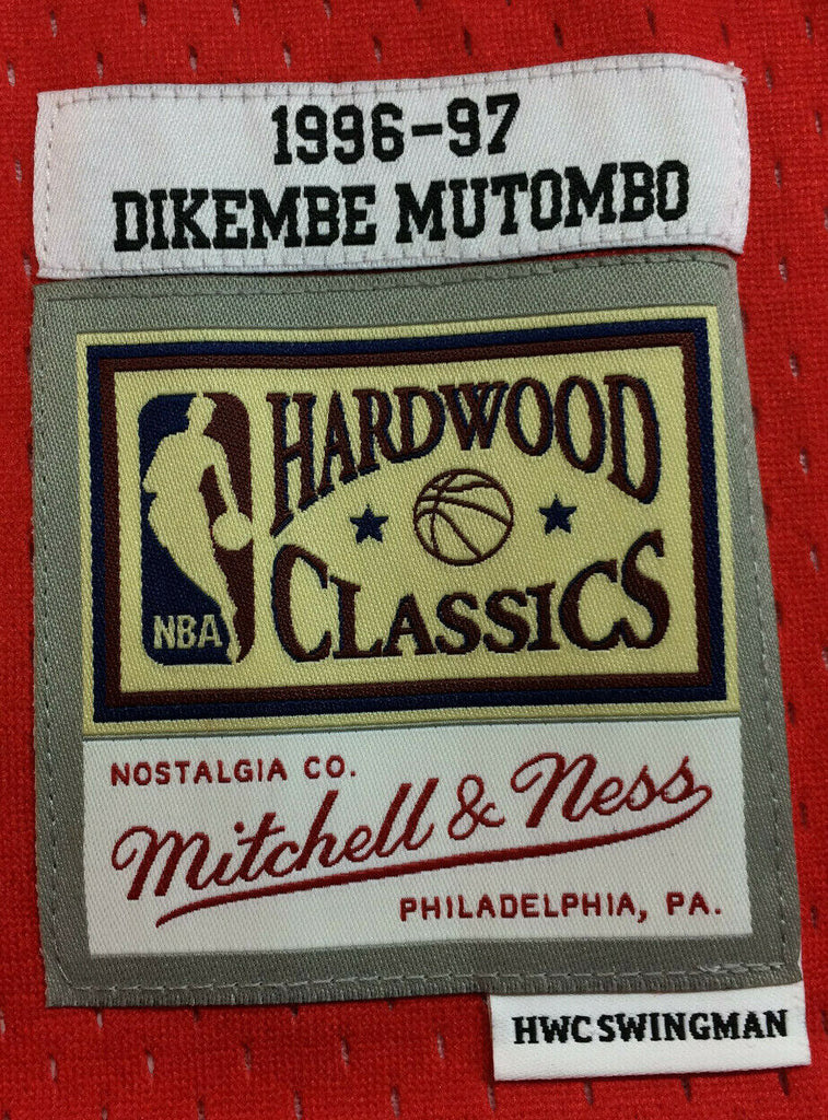 Mitchell and Ness 1996 Atlanta Hawks Dikembe Mutombo #55 Swingman Jersey